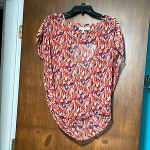 Colorful Abstract Women's Top With Open Back